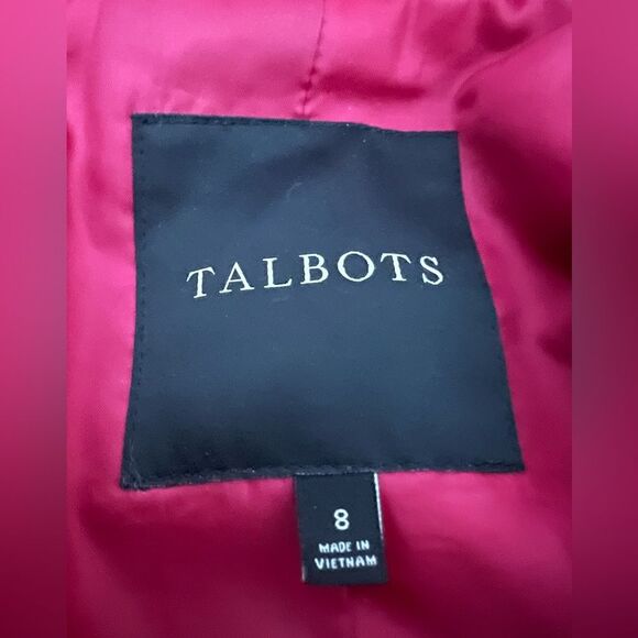Talbots cranberry red wool blend coat jacket size 12 - Picture 2 of 6